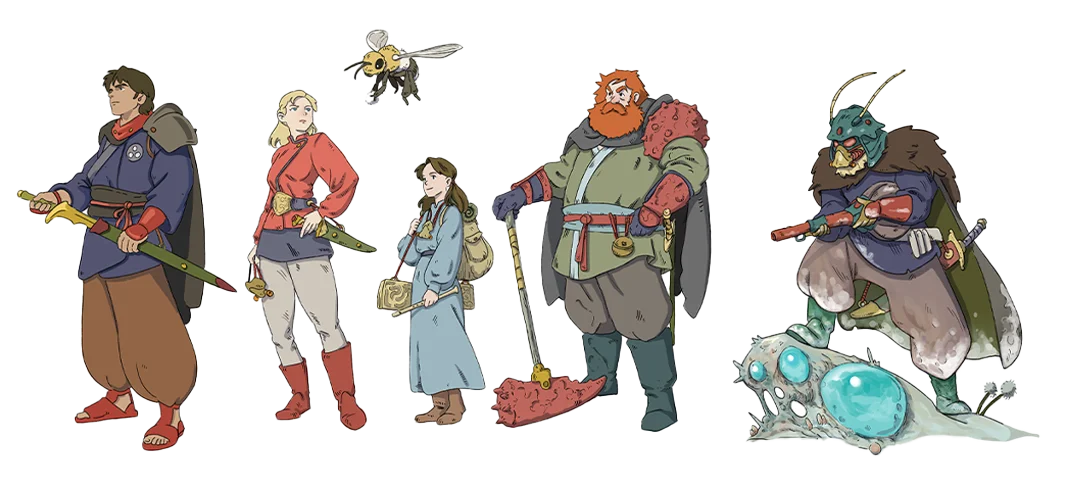 kaeru fondo ilustracion personajes